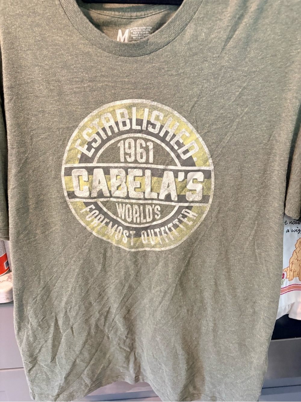 Cabela's Olive Green Logo Short Sleeve Tee